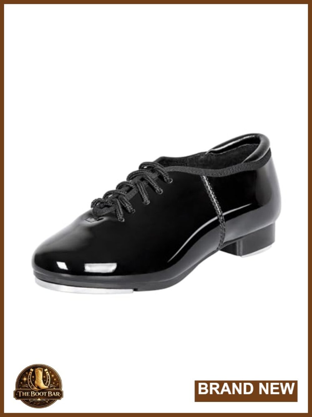 Girls Boys Lace Up Tap Shoes PU Leather Dance Oxfords